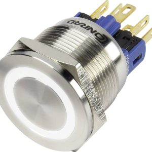 Przycisk wandaloodporny chwilowy TRU COMPONENTS GQ22S-11E/W/12V, 1 x wył/(wł), IP65, 1 szt. Przycisk wandaloodporny chwilowy TRU COMPONENTS GQ22S-11E/W/12V, 1 x wył/(wł), IP65, 1 szt.