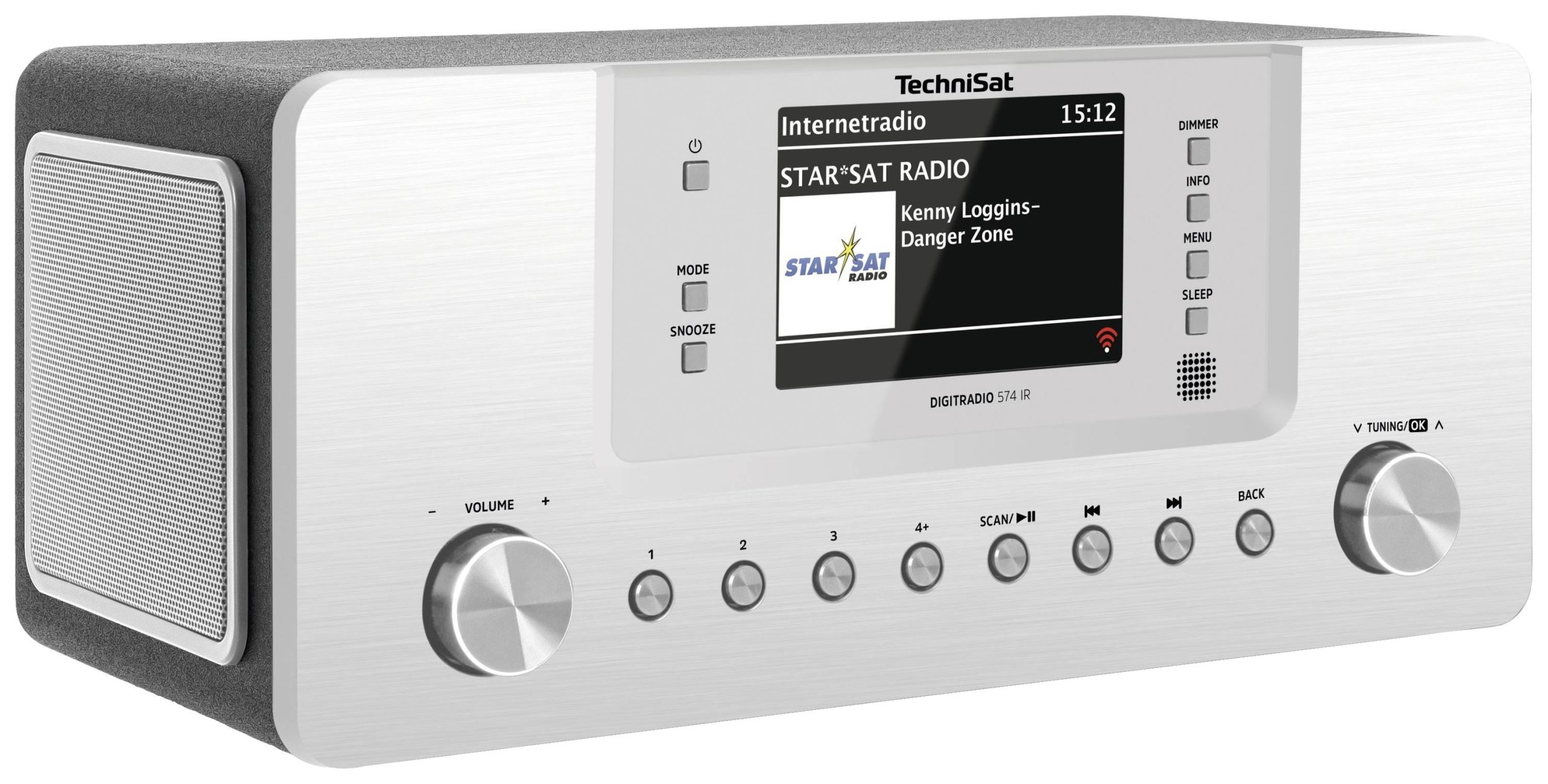 Radio internetowe TechniSat Digitradio 574 IR DAB+, fale metrowe (VHF) srebrny - obrazek 1