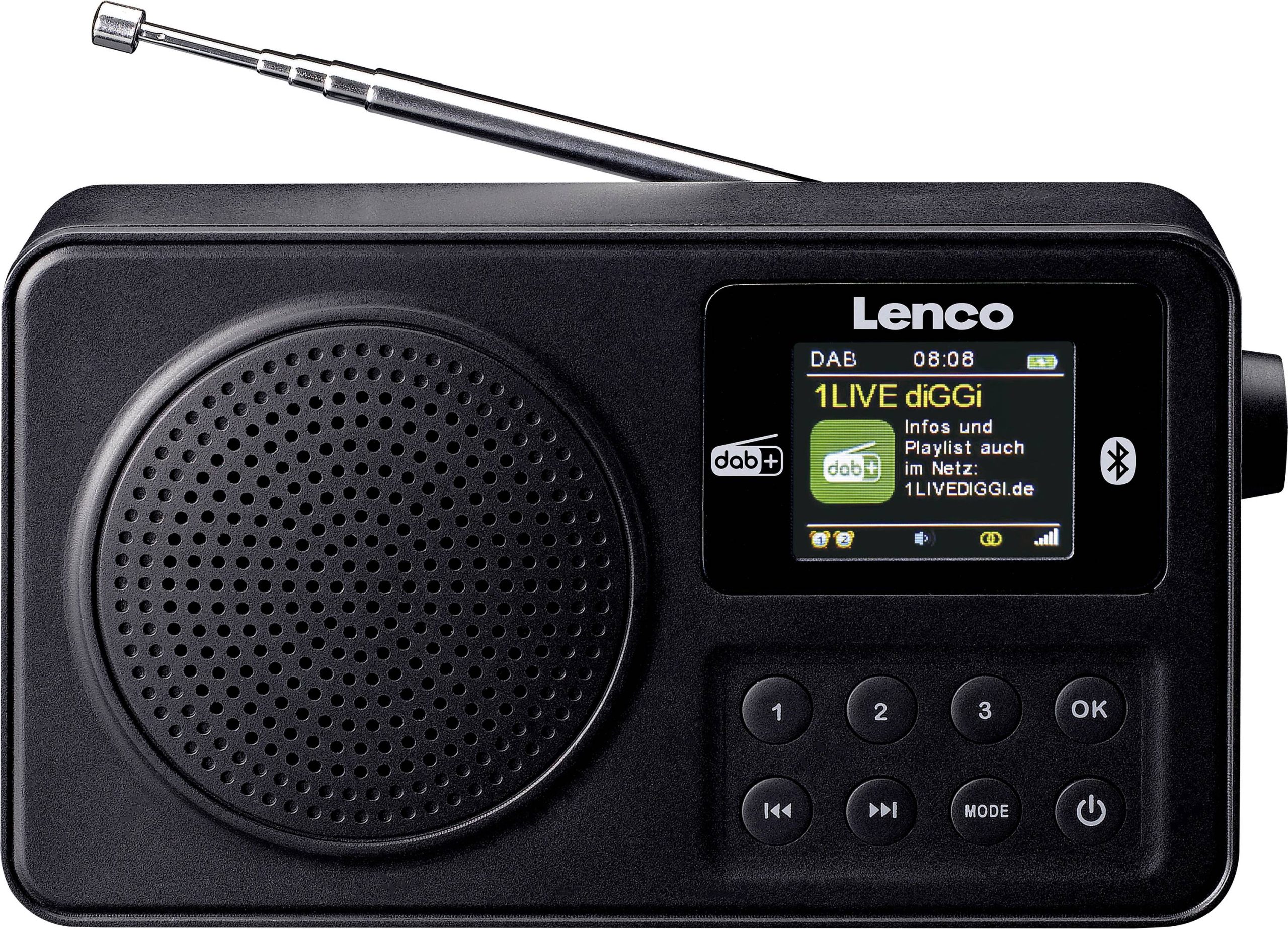 Radio przenośne Lenco PDR-033BK DAB+, FM czarny - obrazek 1