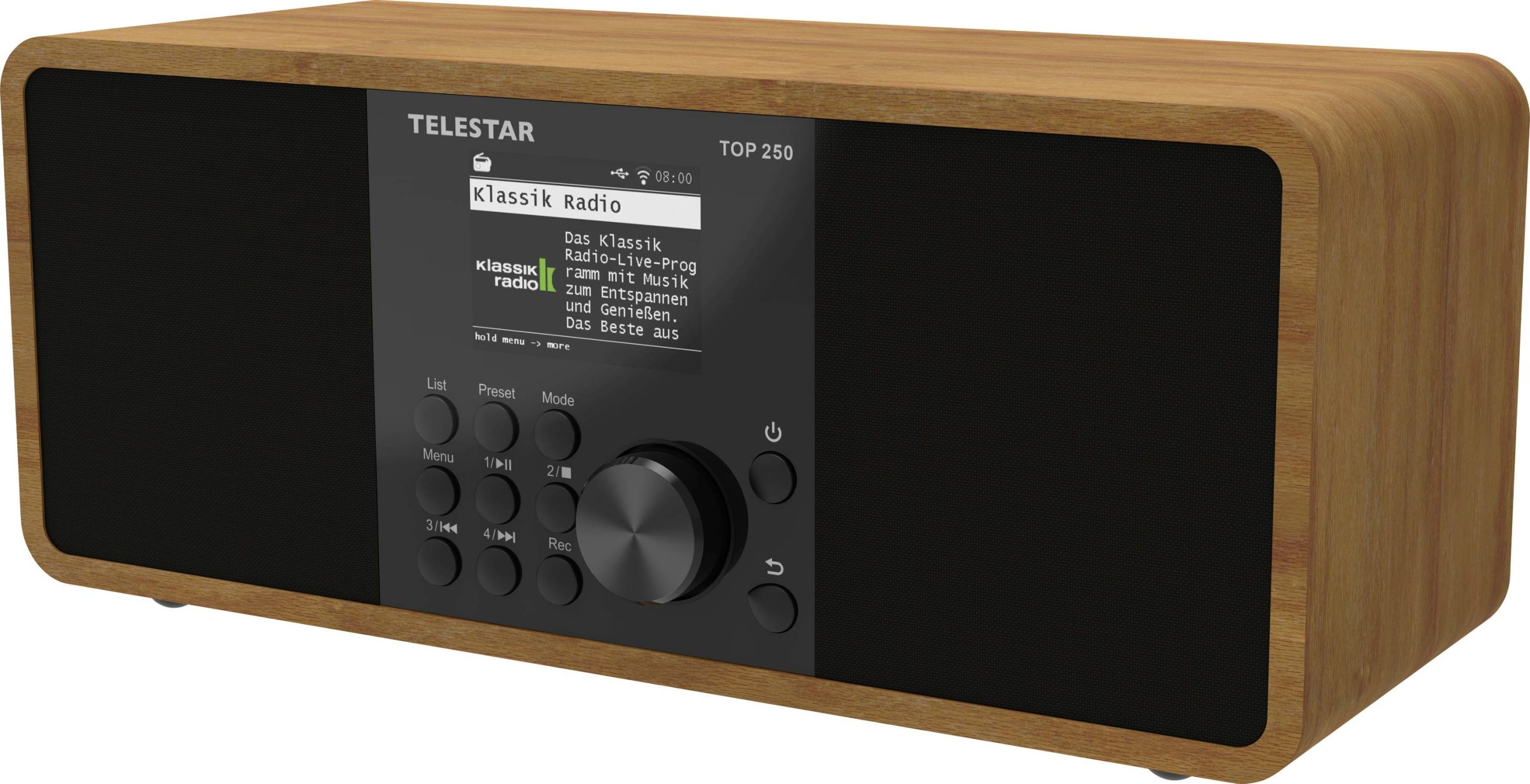Radio internetowe przenośne Telestar TOP 250 Holz DAB+, Internet, fale metrowe (VHF) drewno - obrazek 1