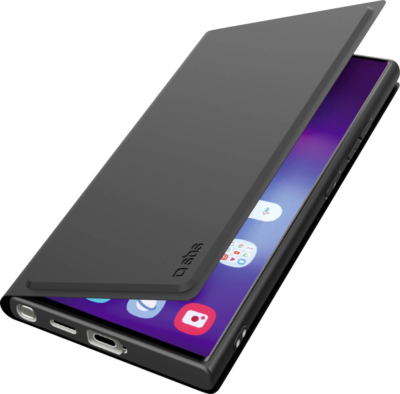 sbs mobile Cover Samsung Galaxy S25 Ultra czarny Ładowarka indukcyjna, Pokrowiec flip, Funkcja podstawki TEWALSAS25UK - obrazek 1