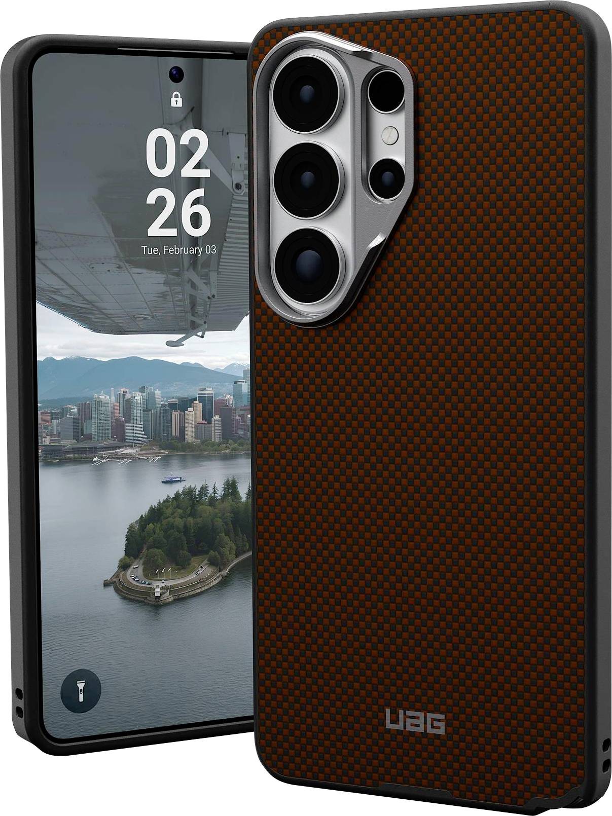 Urban Armor Gear FIBR ARMR Case Samsung Galaxy S26 Ultra pomarańczowy, czarny Kompatybilny z MagSafe, z modułem magnetyc - obrazek 1