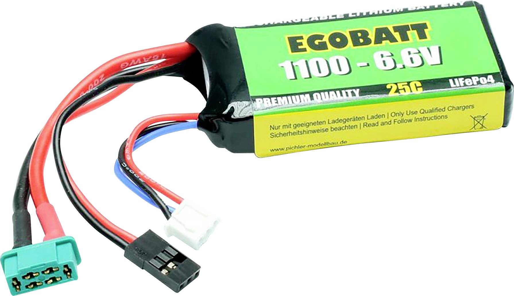 Pakiet akumulatorów (LiFe) 6.6 V 1100 mAh 25 C Pichler Modellbau Softcase JR, MPX - obrazek 1