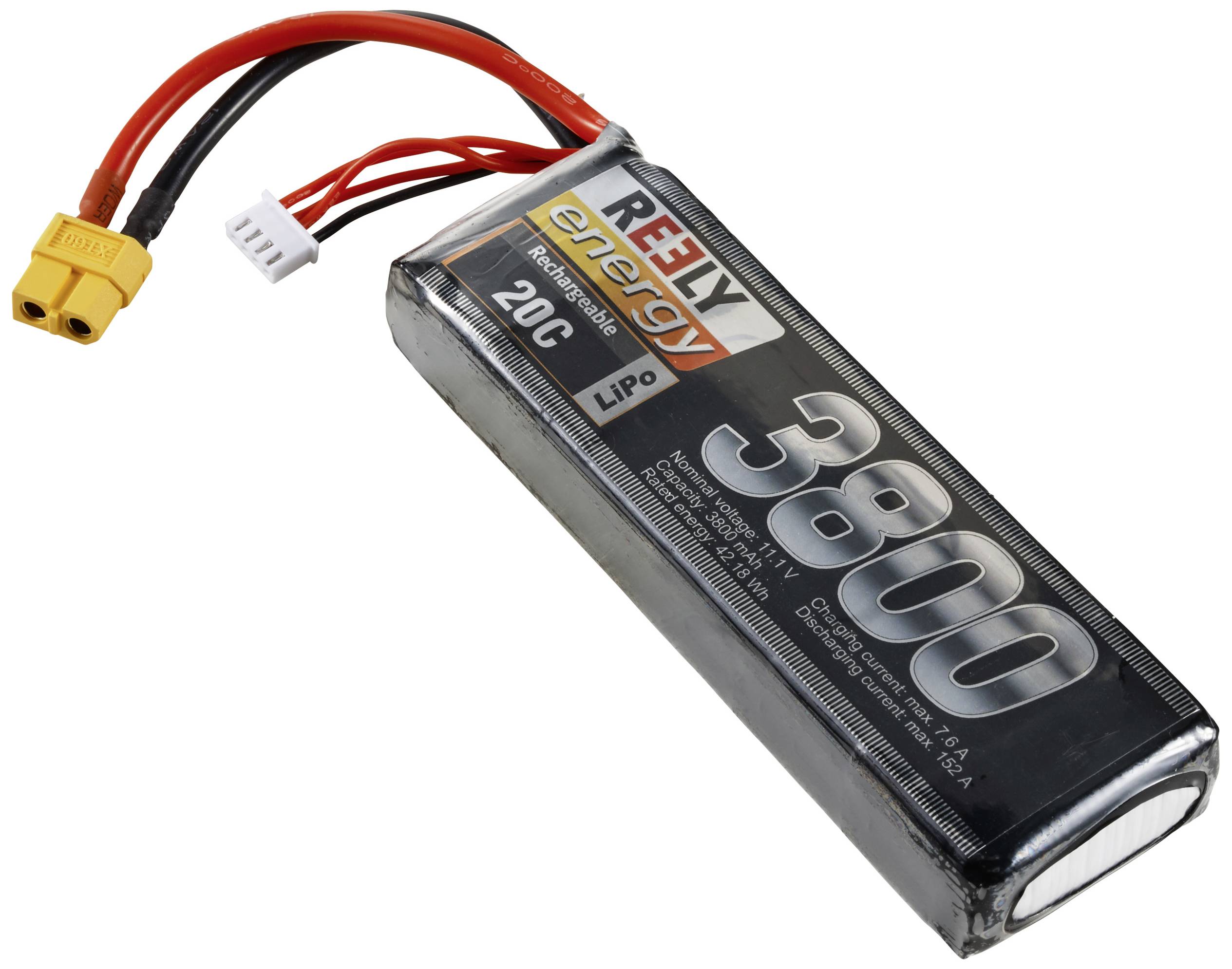Pakiet akumulatorów (LiPo) 11.1 V 3800 mAh 20 C Reely Softcase XT60 - obrazek 1