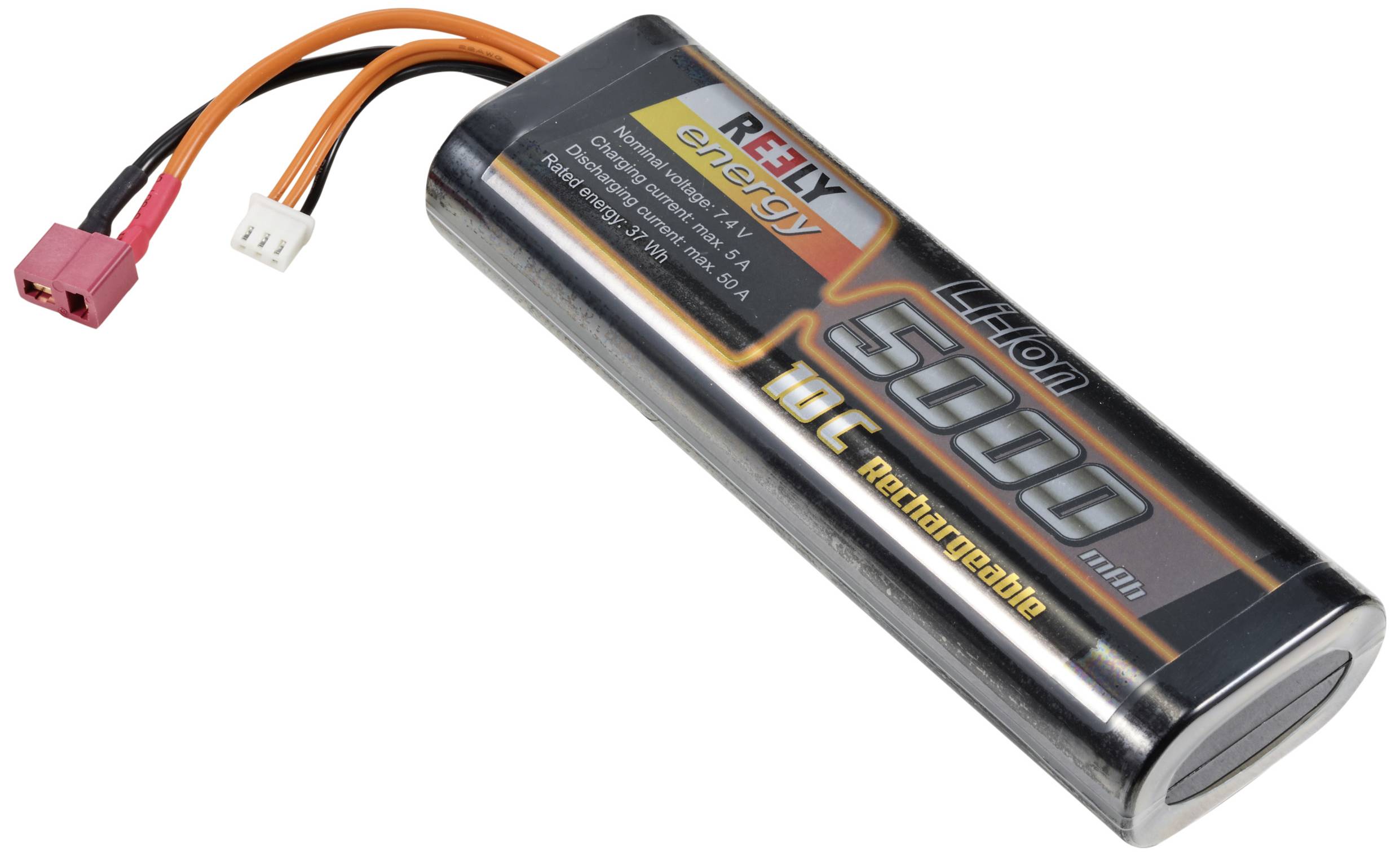 Pakiet akumulatorów (LiIon) 7.4 V 5000 mAh 10 C Reely Hardcase System złączy T - obrazek 1
