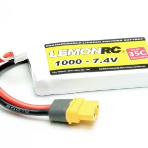 Pakiet akumulatorów (LiPo) 7.4 V 1000 mAh 35 C LemonRC Softcase XT60 Pakiet akumulatorów (LiPo) 7.4 V 1000 mAh 35 C LemonRC Softcase XT60