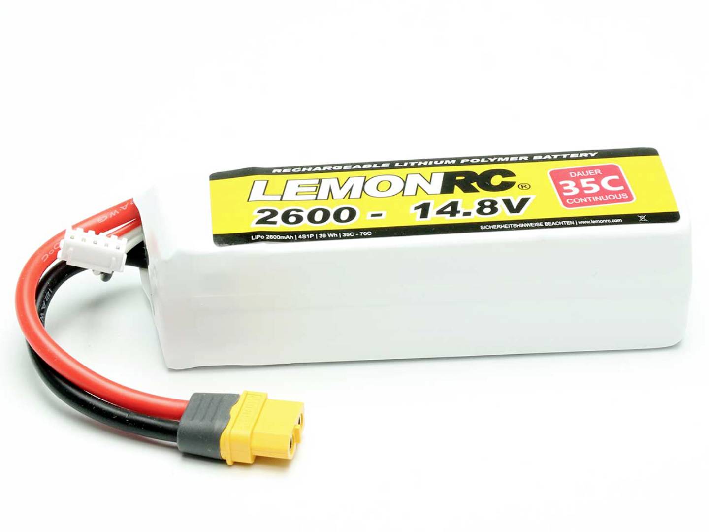 Pakiet akumulatorów (LiPo) 14.8 V 2600 mAh 35 C LemonRC Softcase XT60 - obrazek 1