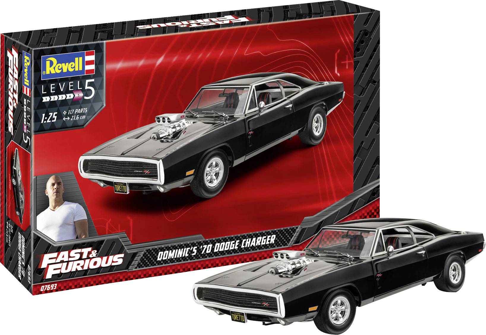 Revell Fast & Furious - Dominics 1970 Dodge Charger 1:24 Model samochodu - obrazek 1
