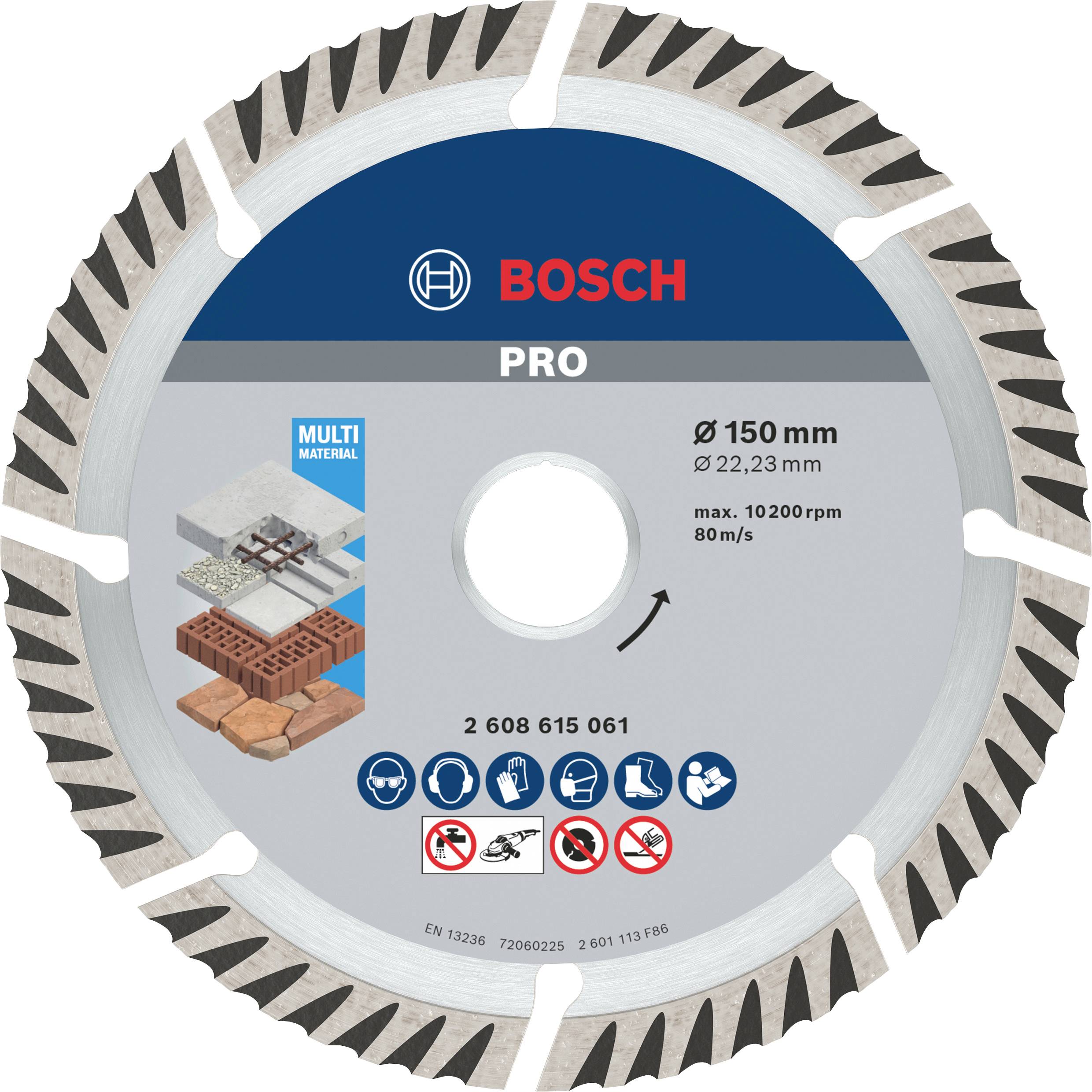 Bosch Accessories 2608615061 Standard for Universal Speed Tarcza tnąca diamentowa Średnica 150 mm Średnica otworu 22.23 - obrazek 1
