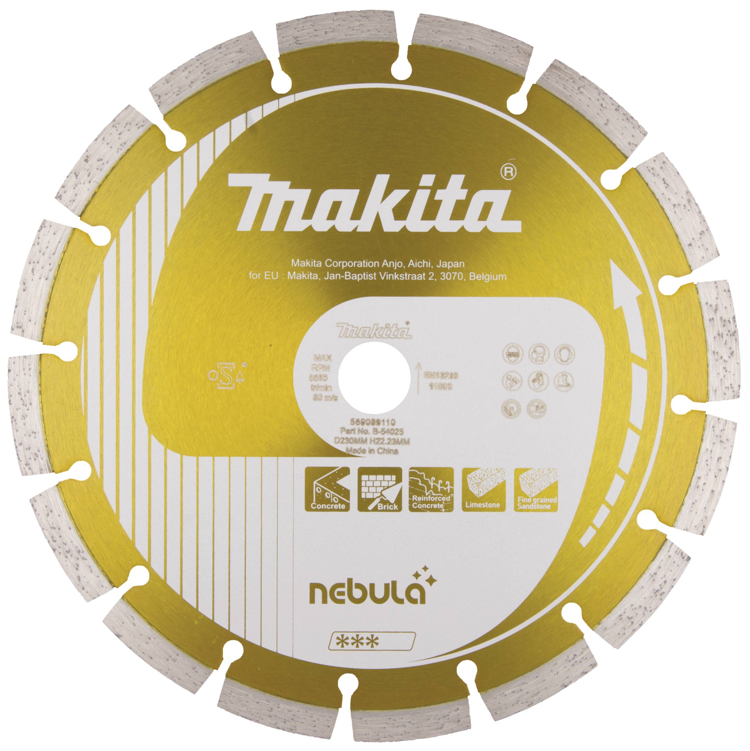 Makita B-54025 B-54025 Tarcza tnąca diamentowa Średnica 230 mm Średnica otworu 22.23 mm 1 szt. - obrazek 1
