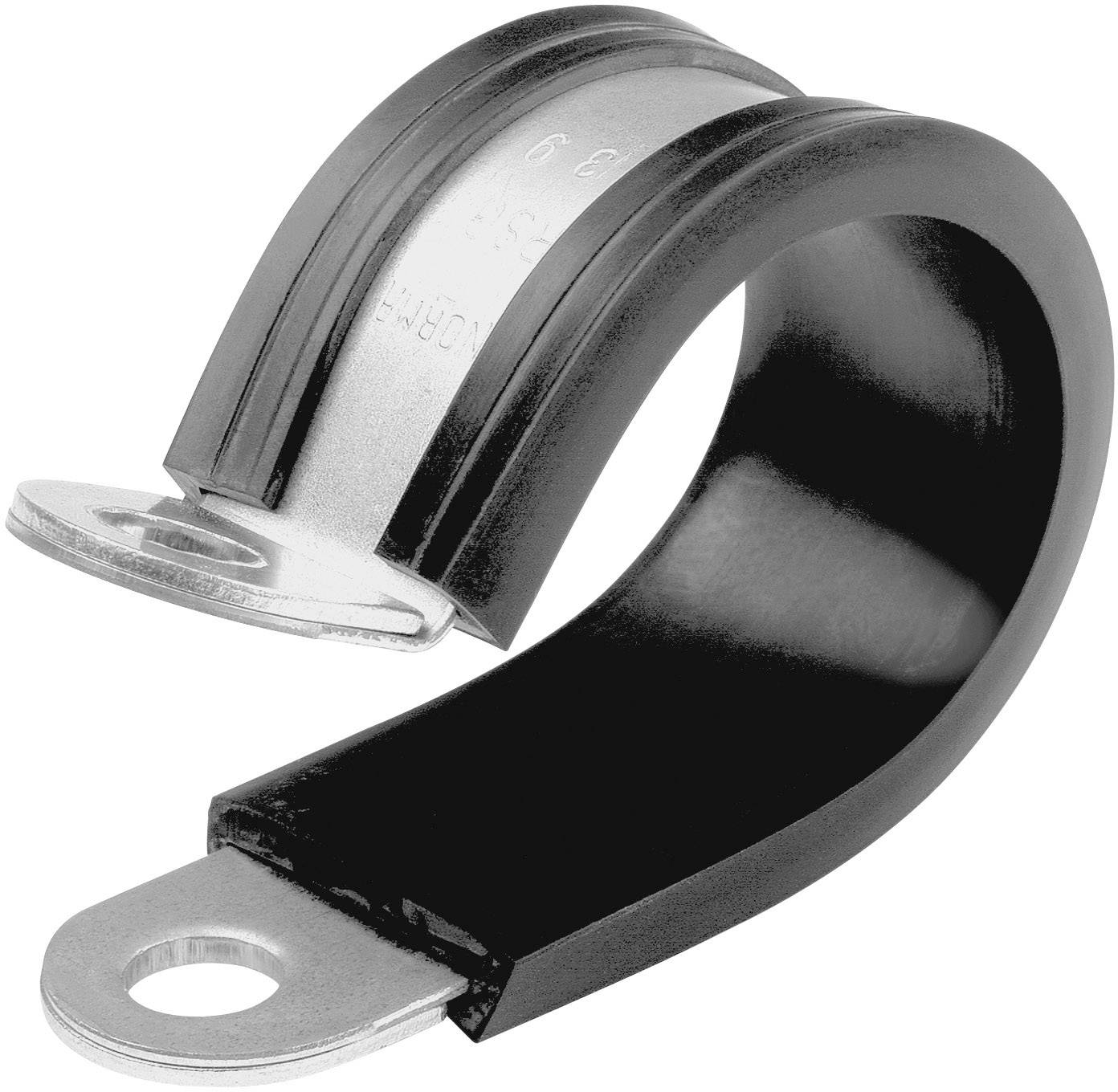Norma NORMAFIX Obejma podtrzymująca rurę przykręcany 9418912016 Zakres średnicy wiązki 16 mm (max) z ochroną chloropreno - obrazek 1