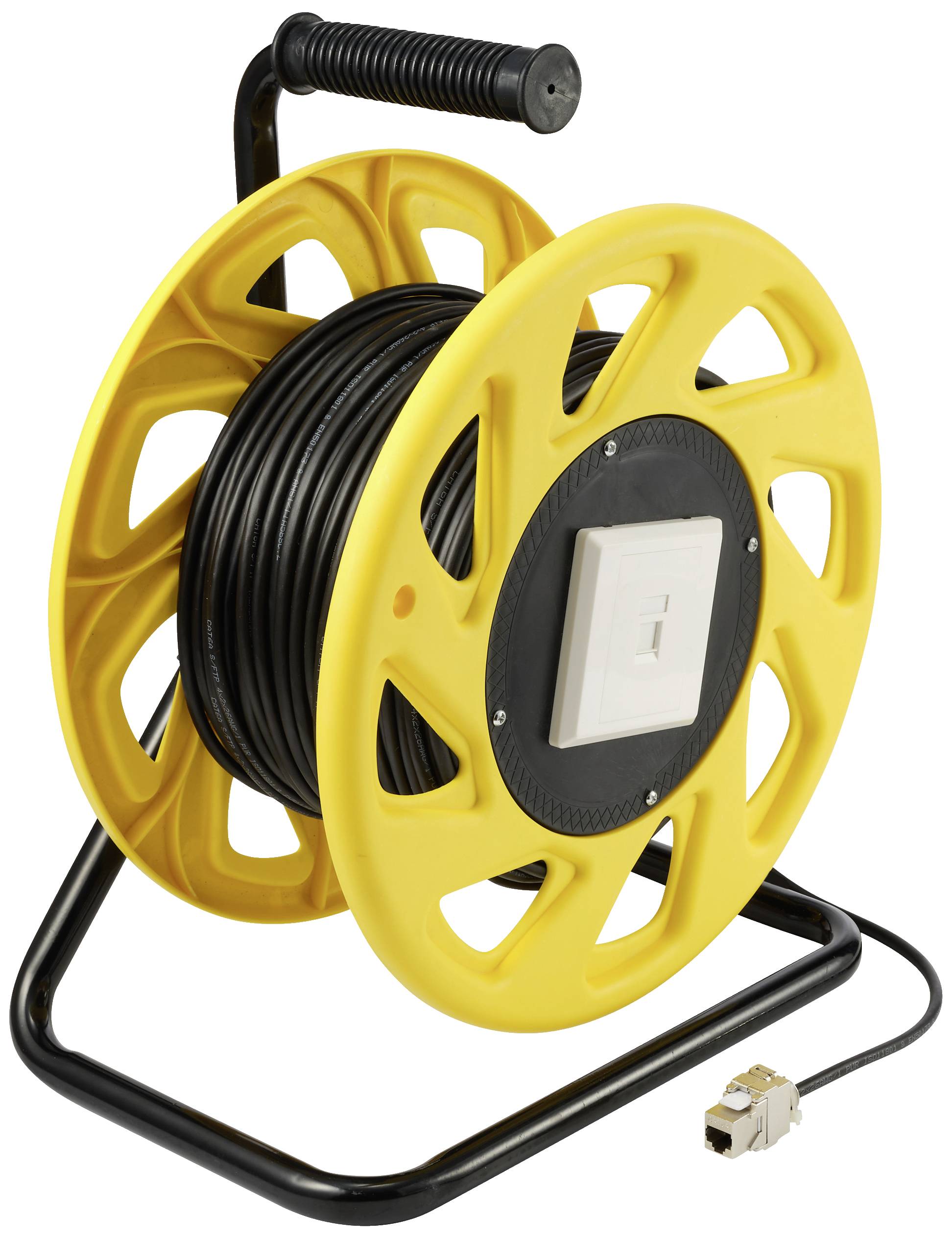 bęben na kable RJ45 Renkforce RF-5264730, CAT 6a, S/FTP, 60 m - obrazek 1