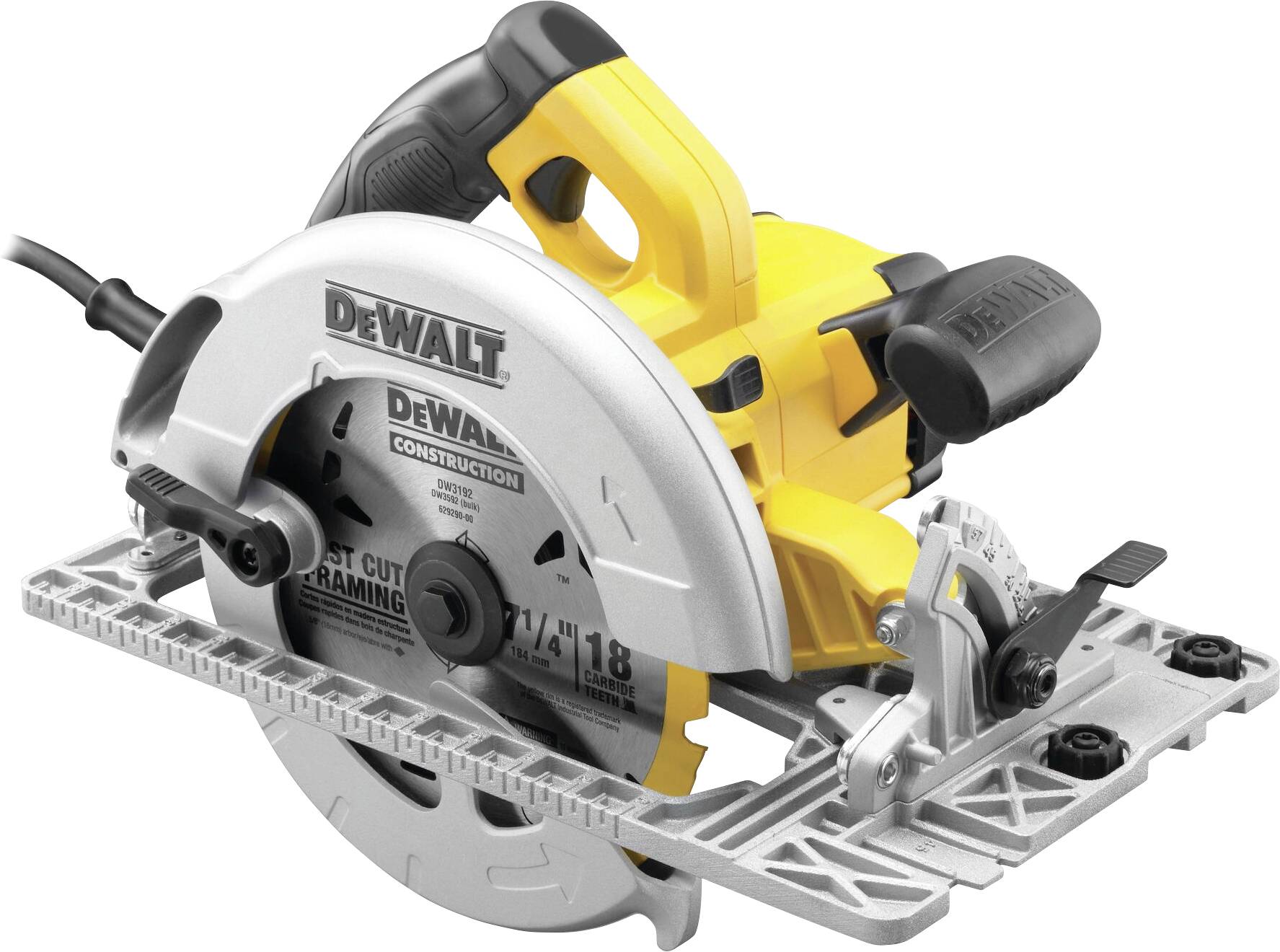 Piła tarczowa DEWALT DWE576K-QS Głębokośc cięcia maks. (90°) 61 mm - obrazek 1