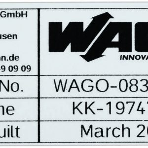 Etykiety do drukarki termotransferowej WAGO 210-804 210-804, 99 x 44 mm, 500 szt. Etykiety do drukarki termotransferowej WAGO 210-804 210-804, 99 x 44 mm, 500 szt.