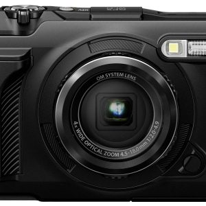 OM System TG-7 black Aparat cyfrowy 12 MPx Zoom optyczny: 4 x czarny Odporny na wstrząsy, Wodoodporny, Wideo 4K