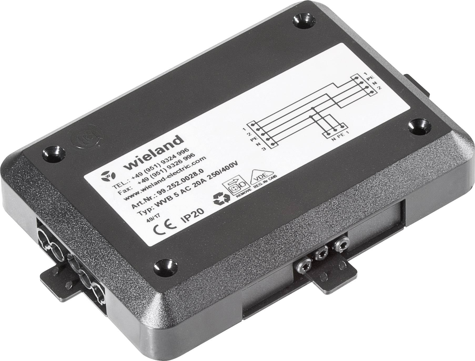 Skrzynka rozdzielcza WVB 5 AC 250/400 V 20A Wieland Electric 99.252.0028.0 - obrazek 1