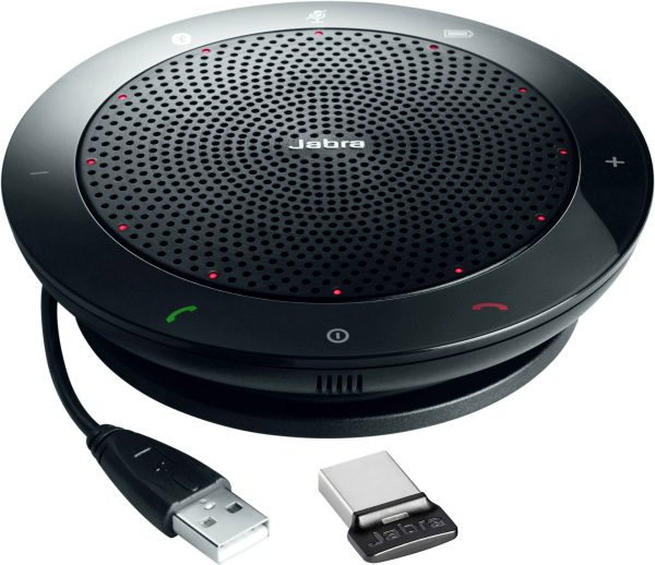Telefon konferencyjny, głośnomówiący Jabra Speak 510+ MS (inkl. Link 370 Mini USB Adapter), Bluetooth, USB 2.0, czarny