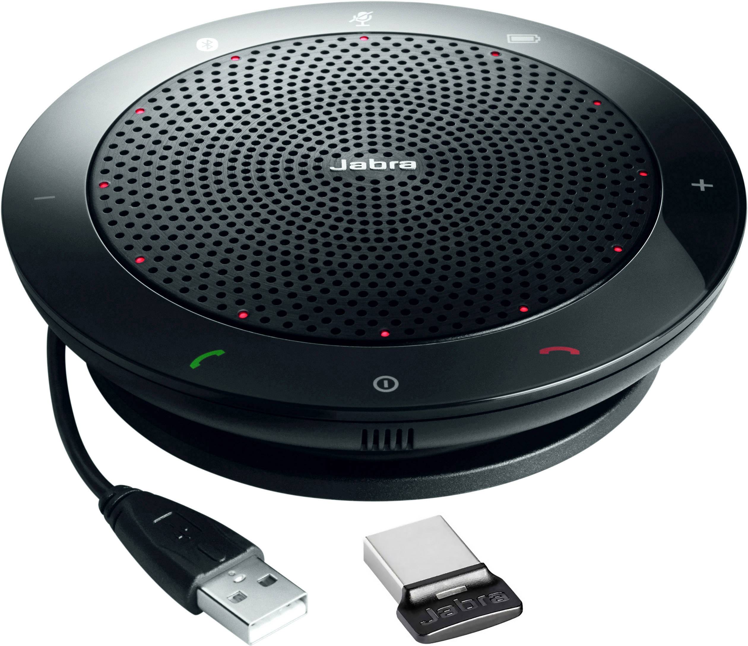 Telefon konferencyjny, głośnomówiący Jabra Speak 510+ MS (inkl. Link 370 Mini USB Adapter), Bluetooth, USB 2.0, czarny - obrazek 1