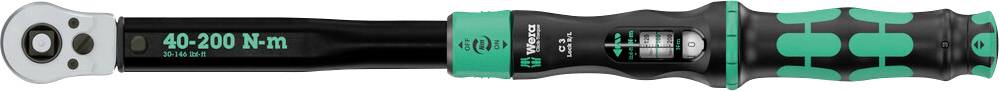 Wera Click-Torque Lock C 3 R/L 05075695001 Klucz dynamometryczny z gniazdem nasadowym 1/2" (12.5 mm) 200 - 40 Nm - obrazek 1