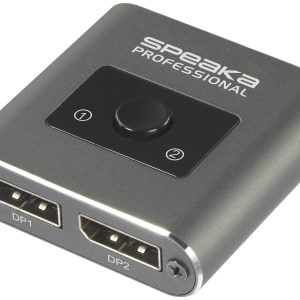 SpeaKa Professional SP-BDS-250 2 Porty Switch DisplayPort UHD 8K @ 60 Hz, UHD 4K @ 120 Hz SpeaKa Professional SP-BDS-250 2 Porty Switch DisplayPort UHD 8K @ 60 Hz, UHD 4K @ 120 Hz
