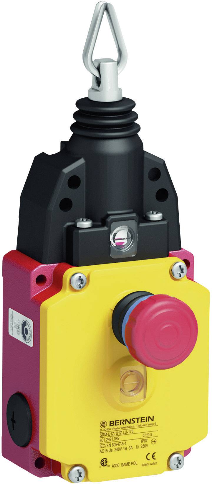 BERNSTEIN 6012921091 SRM-U1Z/U1Z-LU-300 Wyłącznik kablowy 240 V/AC 10 A przewód z oczkiem chwilowy IP67 1 szt. - obrazek 1