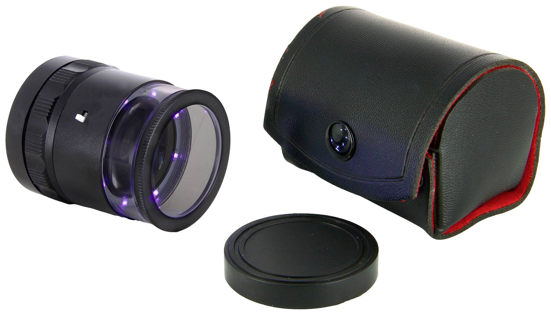 Lupa ręczna Ideal Tek 10X Lupe mit mm-Skala, 8 UV LED LE.003UV.ITU z oświetleniem LED Współczynnik powiększenia: 10 x Ro - obrazek 1