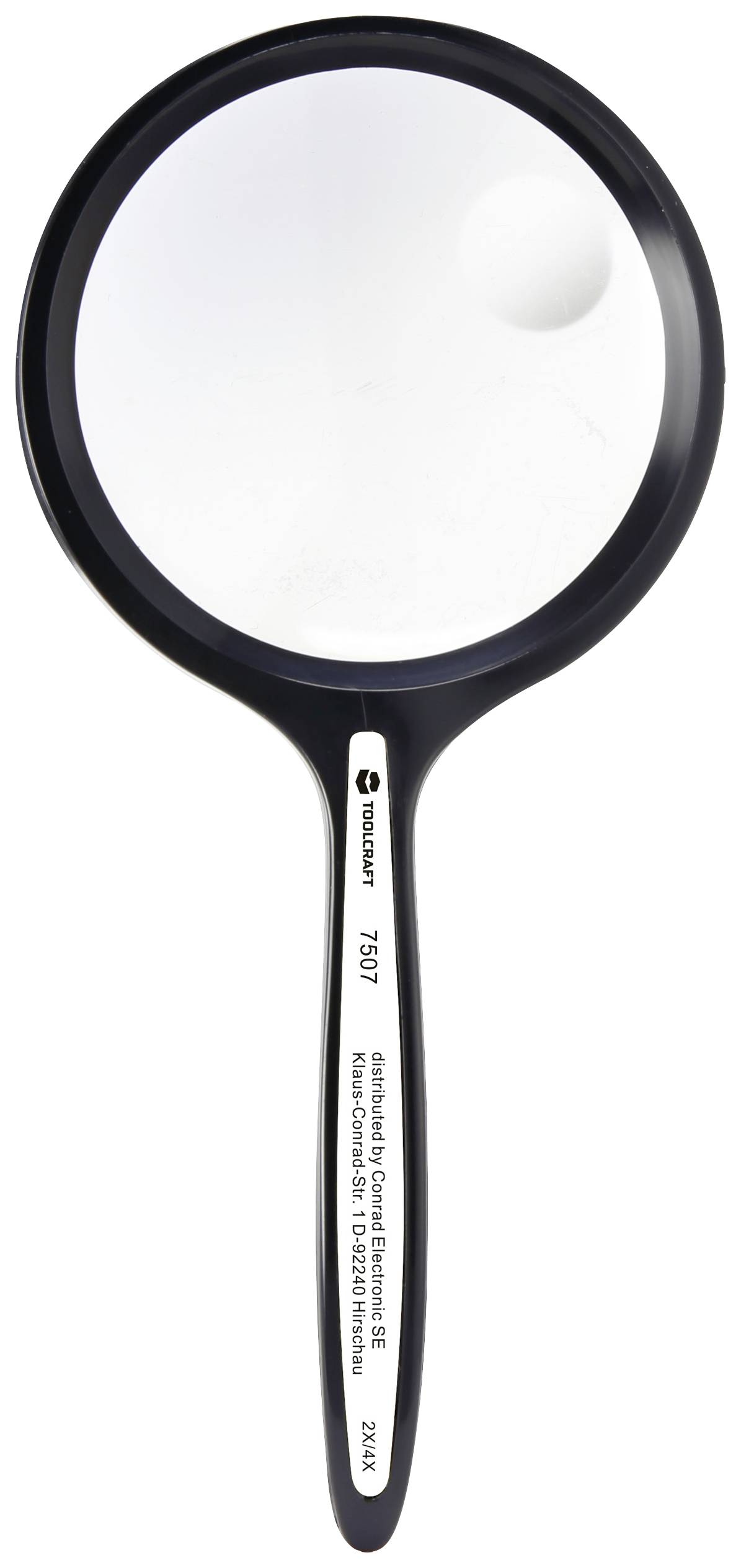 Lupa ręczna TOOLCRAFT TO-8976468 Współczynnik powiększenia: 2 x, 4 x Rozmiar soczewki: (Ø) 76 mm czarny - obrazek 1