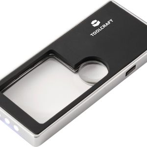 Lupa ręczna TOOLCRAFT TO-10283190 z oświetleniem LED Współczynnik powiększenia: 3 x, 10 x Rozmiar soczewki: (Ø) 15 mm cz