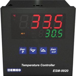 Termostat Emko ESM-9920.5.20.0.1/01.02/0.0.0.0 Pt100, J, K, R, S, T -200 do 1700 °C Przekaźnik 5 A, SSR (D x S x W) 96 x Termostat Emko ESM-9920.5.20.0.1/01.02/0.0.0.0 Pt100, J, K, R, S, T -200 do 1700 °C Przekaźnik 5 A, SSR (D x S x W) 96 x
