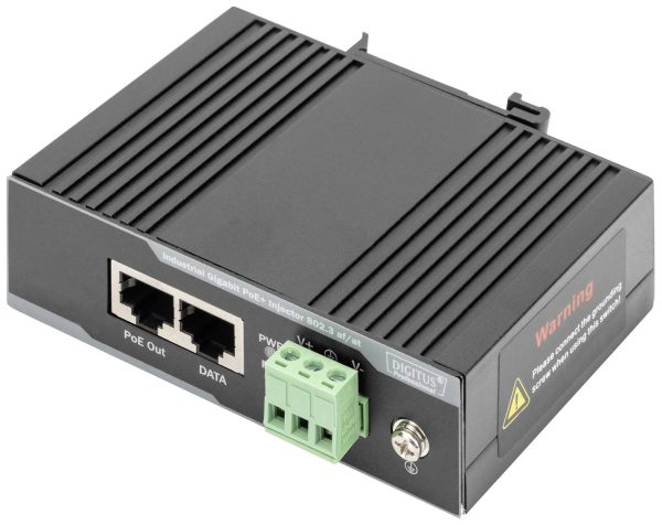 Digitus DN-651112 Injektor PoE 10 / 100 / 1000 MBit/s IEEE 802.3af (12.95 W), IEEE 802.3at (25.5 W)