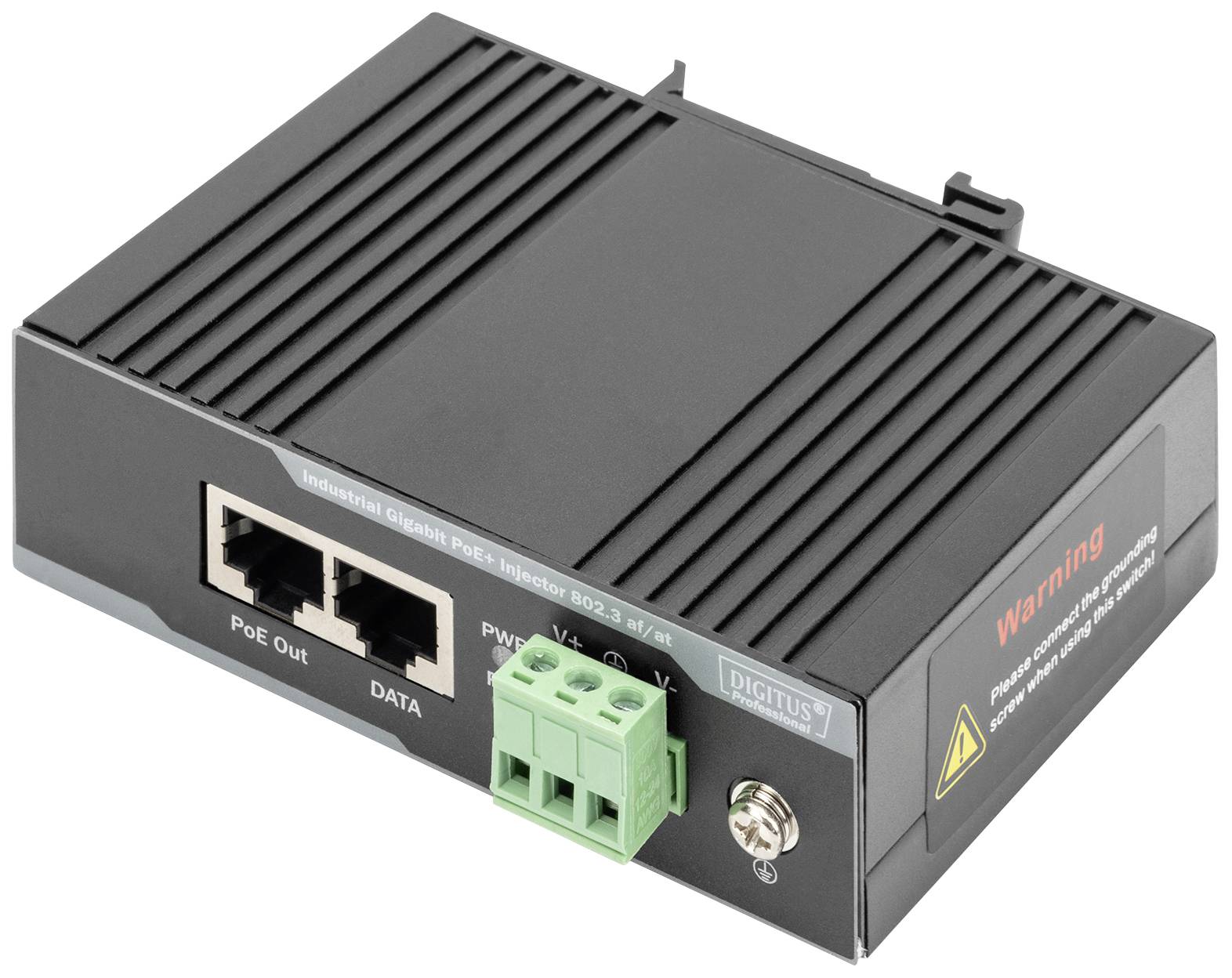 Digitus DN-651112 Injektor PoE 10 / 100 / 1000 MBit/s IEEE 802.3af (12.95 W), IEEE 802.3at (25.5 W) - obrazek 1