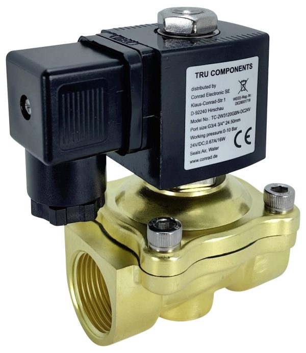 Zawór bezpośredni TRU COMPONENTS TC-2W3120GBN-DC24V TC-14211676, 0 do 10 bar