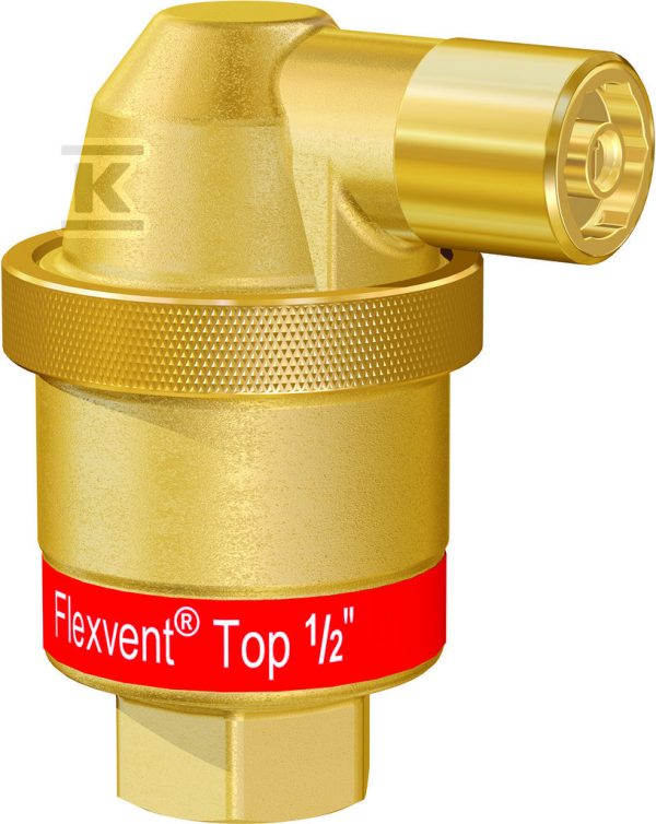 Odpowietrznik FLEXVENT TOP 28515, GWRp 1/2 cala, bez zaworu stopowego, temp. pracy do 120 st.C, ciśnienie do 10 bar, stężenie glikolu do 50%