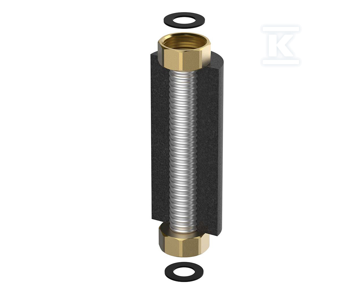 Zestaw elastycznych przyłączy Flex-Fix 2 x 1 1/4" gw 1000 mm z izolacją M46151.100S - obrazek 1