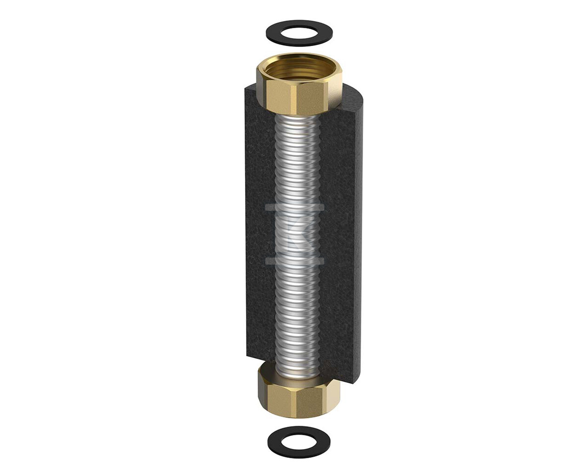 Zestaw elastycznych przyłączy Flex-Fix 2 x 1 1/4" gw 300 mm z izolacją M46151.30S - obrazek 1