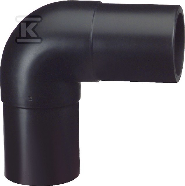 Kolano doczołowe 90ST. d32 PE100, SDR11, PN10 gaz/PN16 woda 753101008 - obrazek 1