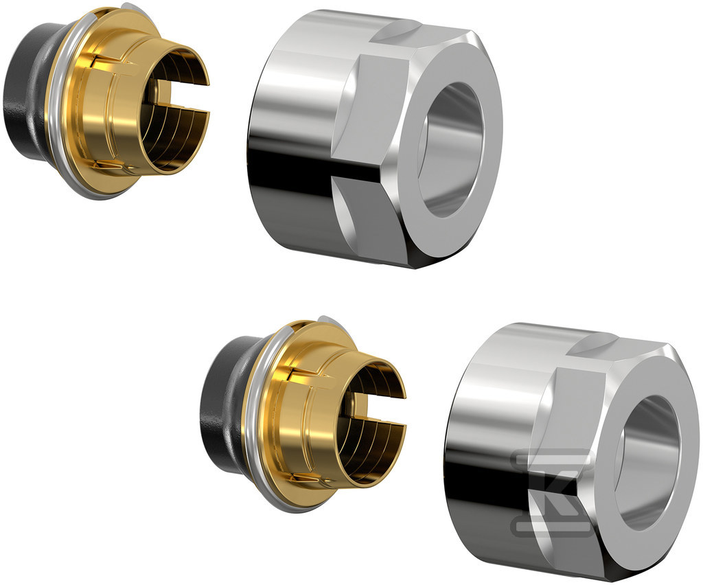Komplet Złącza F11 - 15mm chrom /2kpl/ F11132 - obrazek 1