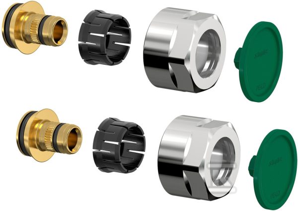 Komplet Złącza F3 – 17×2 chrom /2kpl/ F11483